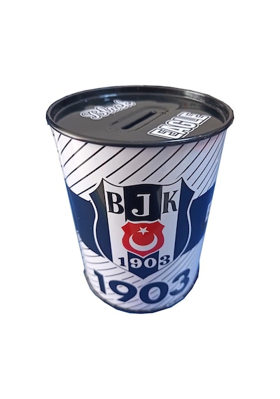 Beşiktaş Metal Kumbara Orta Boy 1 Adet Bjk Kumbara Taraftar Kumbara Kara Kartal 12x9 cm