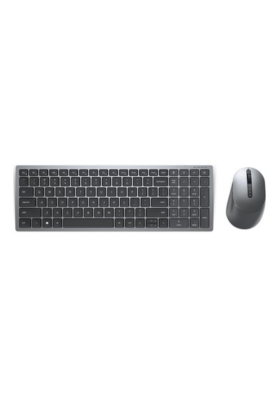 Dell Q Tr Km7120w 580-aıwj Çoklu Cihaz Kablosuz Titanyum Gri Klavye Mouse Set Lazer