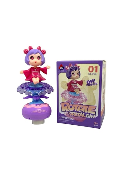 Rotate Girl Pilli Müzikli Işıklı Dans Eden Bebek 22cm
