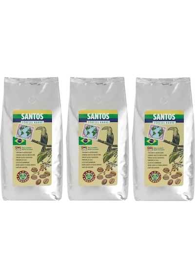 Kahve Dünyası Yöresel Santos Çekirdek Filtre Kahve 3 x 1 KG