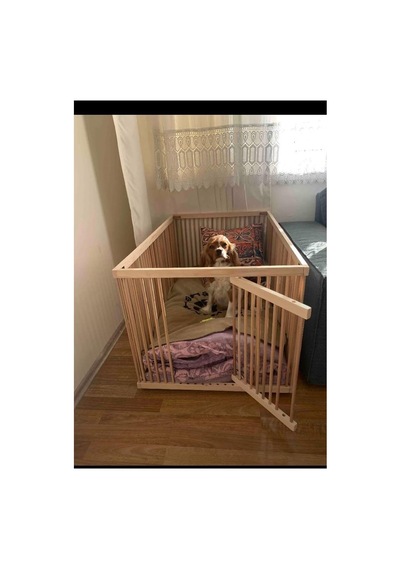 60 Cm X 1 Metre Ahşap Köpek Çiti Sık Aralık