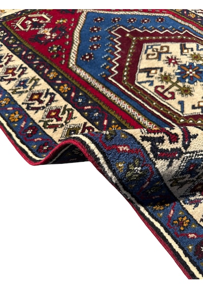 El Dokuma Sıfır Yahyalı Halısı 94x150 Lacivert %100 Yün Halı