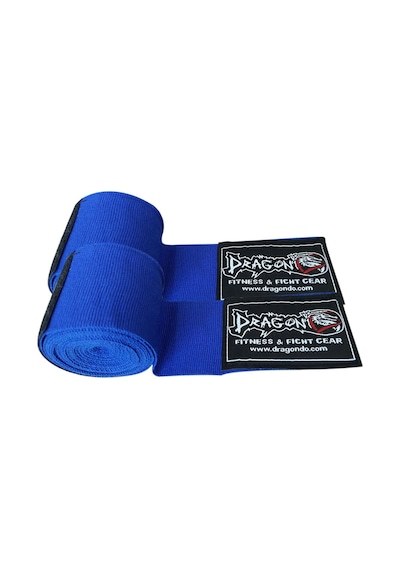 Dragondo Boks Bandajı Elastik Bandaj Çift Ve Dişlik 2'li Set Mavi