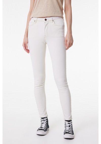 Lee Scarlett Skinny Fit Dar Kesim Yüksek Bel Çok Dar Paça Bej Kadın Esnek Jean Denim Kot Pantolon L626007614 Bej