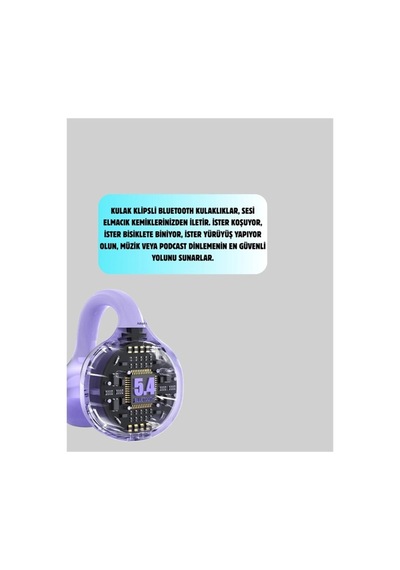 Yxg10 Açık Kulak Bluetooth Kulaklık Klipsli, Güvenli Spor Tasarım,