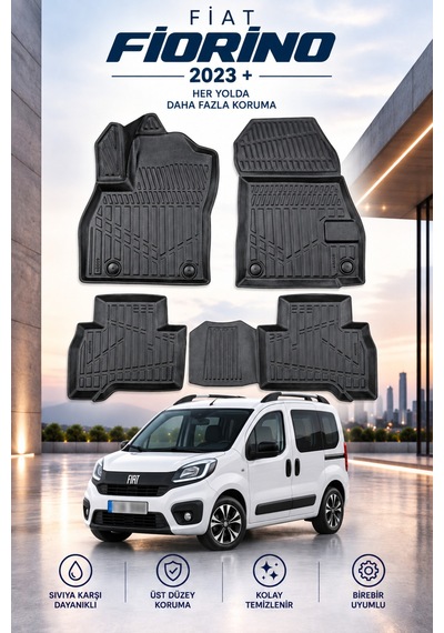 Fiat Fiorino 2023+ Aracınıza Özel Üretim Havuzlu Paspas Takımı A+ -mod-