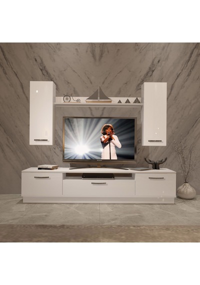 Decoraktiv Trendstyle 5d Slm Tv Ünitesi Tv Sehpası Beyaz