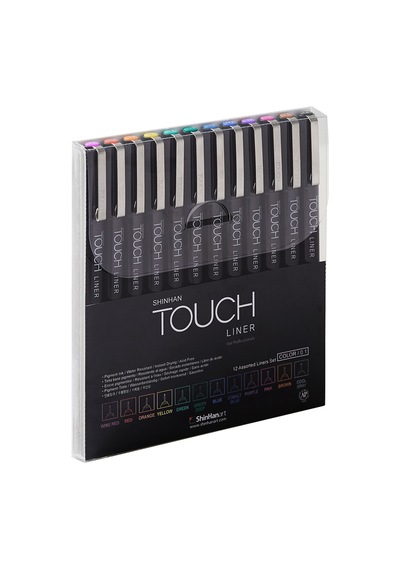 Touch Liner Teknik Çizim Kalemi Seti 0.1 Mm. 12 Renk