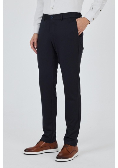 İmza Koyu Lacivert Esnek Yandan Cepli Casual Slim Fit Jogger Pantolon 1003250157 Koyu Lacivert