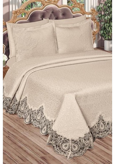 Farah Brokar Güpürlü Pike Takımı Bej (541555306) Bej