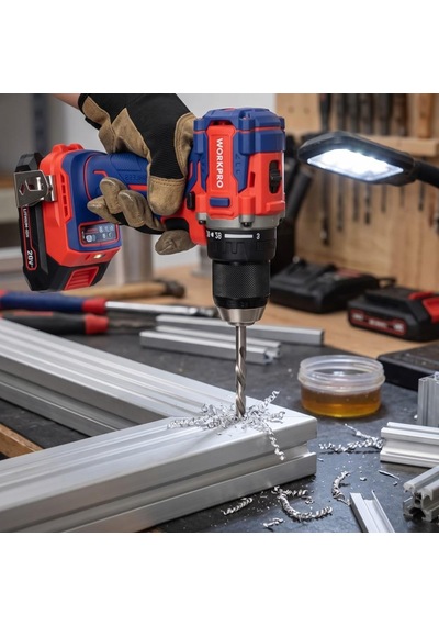 Workpro Wp390022 20volt 2.0ah Li-ion 65nm. Çift Akülü Kömürsüz Profesyonel Şarjlı Matkap