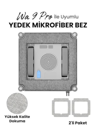Mieco Wa9 Pro İle Uyumlu Mikrofiber Temizlik Bezi /mop Seti 2 Adet 1
