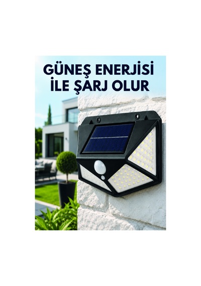 Sensörlü Solar Bahçe Lambası Geniş Açılı Led Aydınlatmalı Balkon Garaj Ve Bahçe Işığı Çok Renkli Çok Renkli