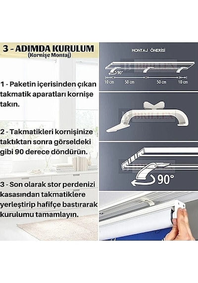Antrasit Gri Stor Perde Etek Dilimli Antrasit