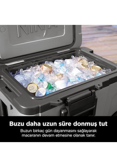 Ninja Frostvault Tekerlekli Cooler 42 Litre - Gri
