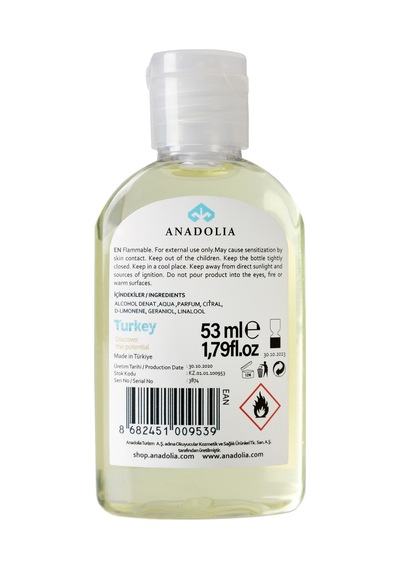 Anadolia Limon Kokulu 80 Cep Boy Kolonya 53 ML