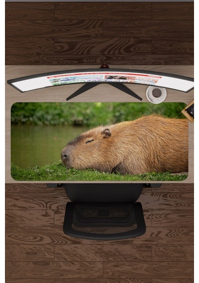 Capybara Kaymaz Dikişli Kauçuk Oyuncu Mousepad V1 - 90x40 Xxl Gaming Mouse Pad Fare Altlığı