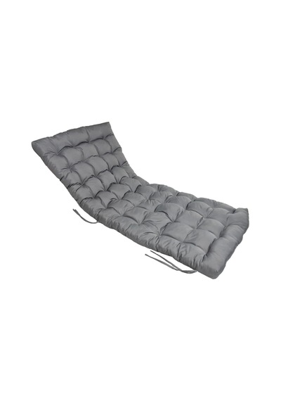 Şezlong Minderi 180x60x12 Cm Su İtici Uv Dayanımlı Plaj Minderi Punto Antrasit