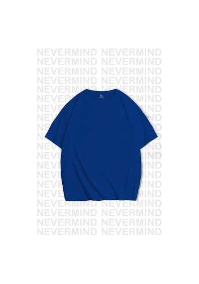 Nevermınd Unisex Burning Peace Baskılı %100 Pamuk Oversize Tişört Lacivert Lacivert
