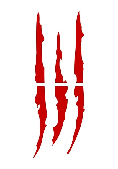 Monster Pençe Oto Sticker Far Sticker Kırmızı 30 10 Cm