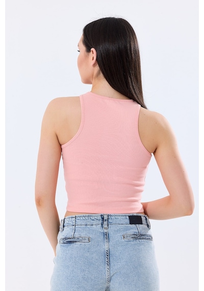 5'li Kadın Pamuklu Likralı Ribana Fitilli Crop Atlet Tişört 27120 Bej 5'li Kadın Pamuklu Likralı Ribana Fitilli Crop Atlet Tişört 27120 Bej
