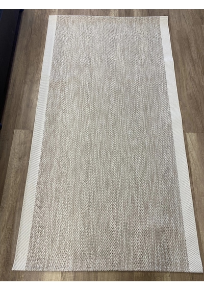 Hoom Rugs 1147 Bej Krem Sisal Plus Jüt Halı Siyah