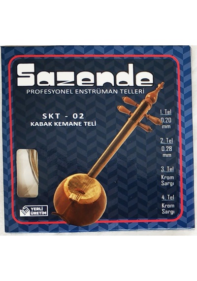 Sazende SKT-02 Kabak Kemane Teli - Set - Tıraşlanmış Krom Sargıl