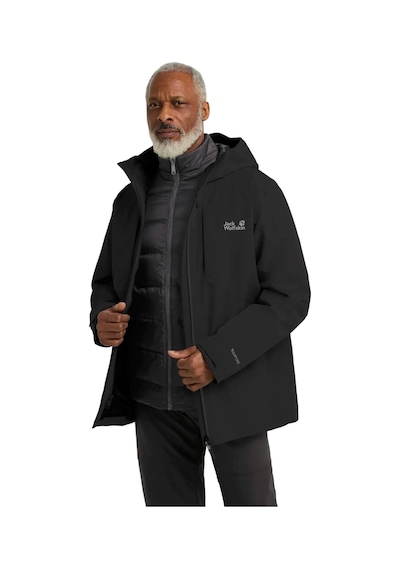 Jack Wolfskın Jack Wolfskin Icecape 3in1 Do Rds Erkek Siyah Outdoor Ceketi 6000