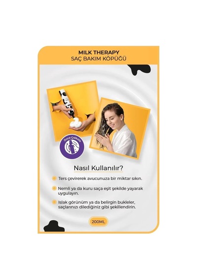 Jenerik Milk Therapy Kremsi Saç Bakım Köpük 200 Ml - Besleyici Koruyucu - Mrfs