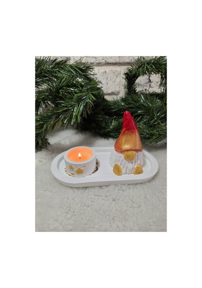 Noel Baba Biblo Ve Mumluklu Sunumluk Set-merry Chrislmas Sticker Yazı
