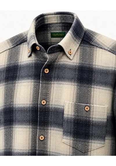 Classics Men Regular Fit Erkek Kışlık Hakiki Oduncu Gömleği Açık Mavi