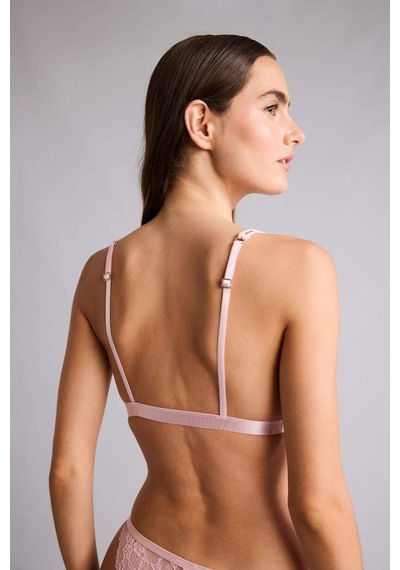 Defacto Dantel Detaylı Saten Kapsız Pedsiz Balensiz Açık Pembe Bralet G1139ax26sppn648 Pembe-pn648