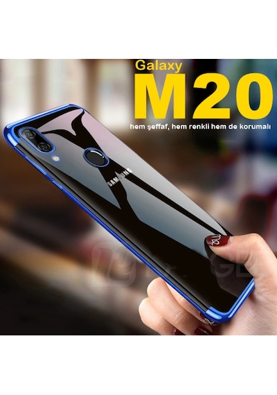 Samsung Galaxy Uyumlu M20 Köseleri Renkli Seffaf Kamera Korumali Kilif 434332417