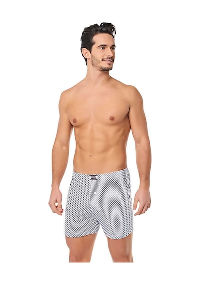Elit Sehererkek Boxer Külot Don Düğmeli Desenli 6'lı Paket 0007 Diğer