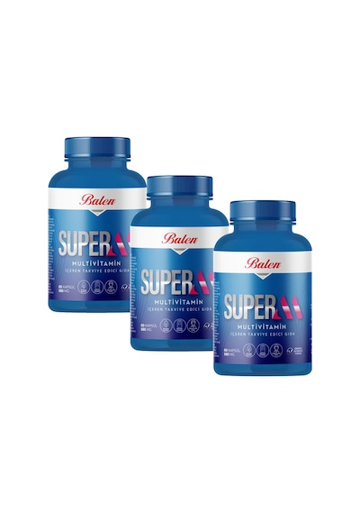 Balen Süper-M Multivitamin Kapsül 585 Mg 3 x 60 Kapsül