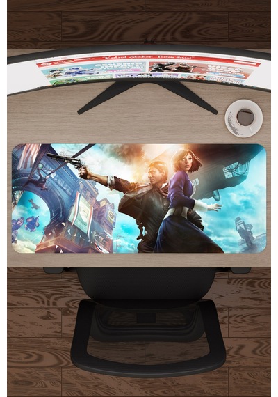 Bioshock Kaymaz Dikişli Kauçuk Oyuncu Mousepad V1 - 70x30 Xl Gaming Mouse Pad Fare Altlığı