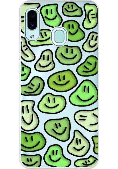 Samsung Galaxy A30 Uyumlu Şeffaf Kılıf Wallpaper 9 Tasarımlı