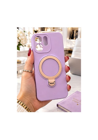 Oppo Reno 13f İle Uyumlu 360 Derece Dönebilen Kalın Metal Magsafe Halka Stantlı İçi Kadife Korumalı Ultra Lüx Premium Silikon Kılıf Lila Oppo Reno 13f İle Uyumlu 360 Derece Dönebilen Kalın Metal Magsafe Halka Stantlı İçi Kadife Korumalı Ultra Lüx Premium Silikon Kılıf Lila