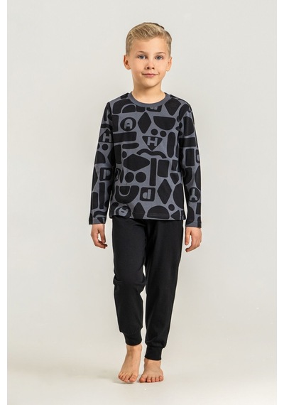 Rolypoly Erkek Çocuk Gri Uzun Kol Pijama Takım Rp3869-c-v1 Rp3869-c-v1