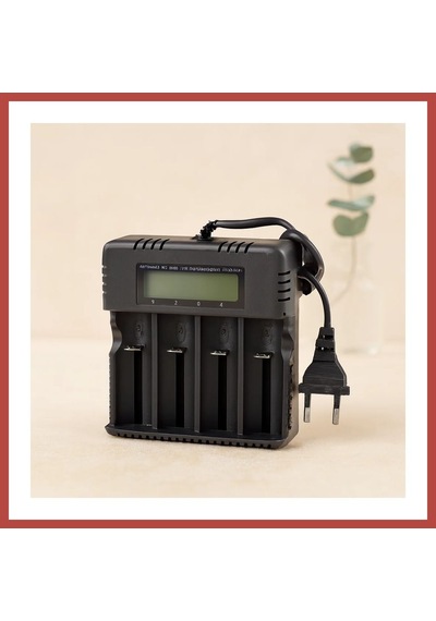 Bezos 4 Yuvalı Li-ion Pil Şarj Cihazı 3000ma 4.2v 18650/26650/16340 Uyumlu Erdotıca