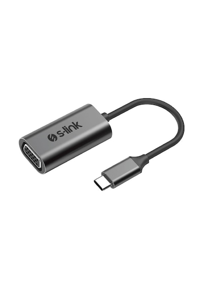S-Link Swapp Sw-U514 Gri Metal Type-C To Vga Hub