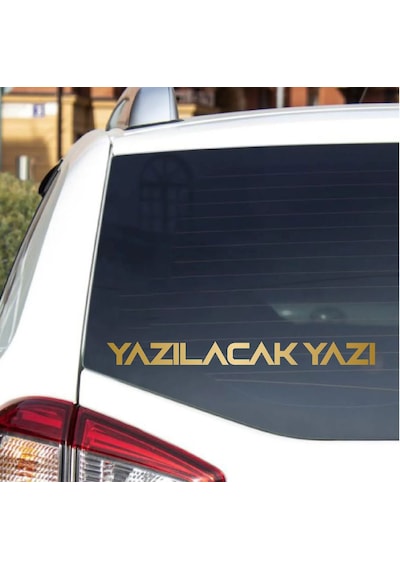 Kişiye Özel Yazı 2 Adet Sticker - Araba Oto Motosiklet Karavan Cam Sticker - 00122 30 Cm