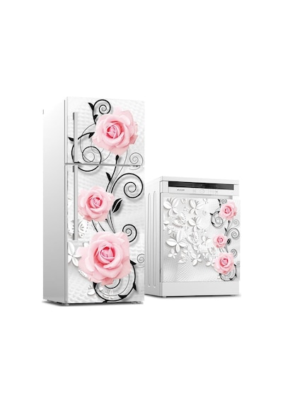 Buzdolabı Ve Bulaşık Makinası Beyaz Eşya Sticker Kaplama Pembe Gü (529945006)