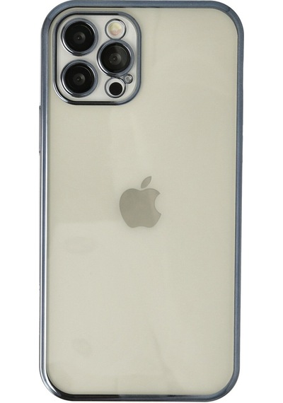 Apple iPhone Uyumlu  12 Pro Uyumlu Kılıf Lensli Silikon - Lacivert