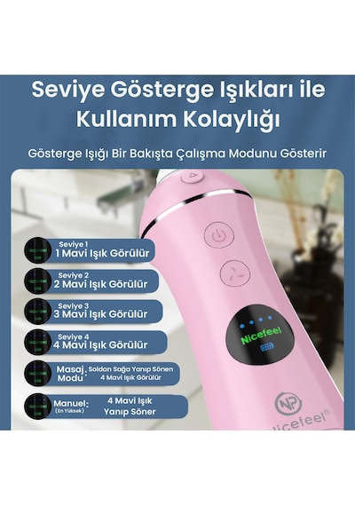 NPO Nicefeel FC1596 Taşınabilir Şarjlı Masajlı Diş Teli/ Protez Bakım Profesyonel Ağız Duşu