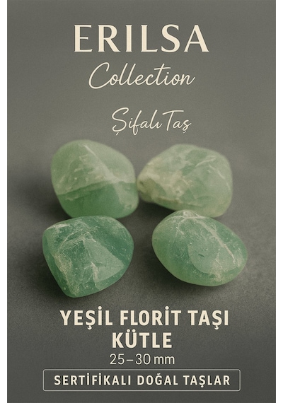 Sertifikalı Yeşil Florit Taşı Kütle 25 30 Mm Denge Ve Şifa Taşı