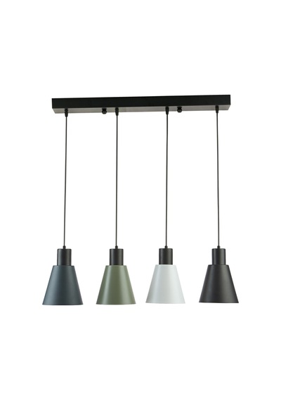 Trend Özel Tasarım Modern Dekoratif Cafe-mutfak Salon Siyah Renk Mix 4 Lü Sıralı Sarkıt Avize Diğer