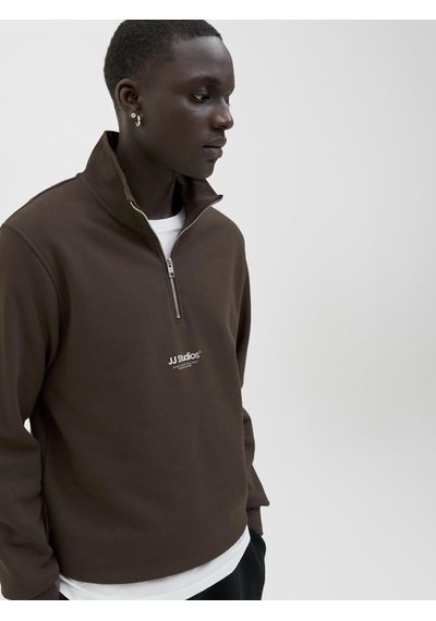 Jack & Jones Jjesoho Hn Noos Sweat Fermuarlı Yarım Yaka Erkek Sweatshirt Cok Renklı