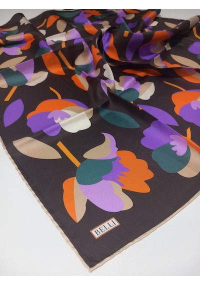 BELLİ Luxury Twill Ipek Eşarp 4040 Çok Renkli