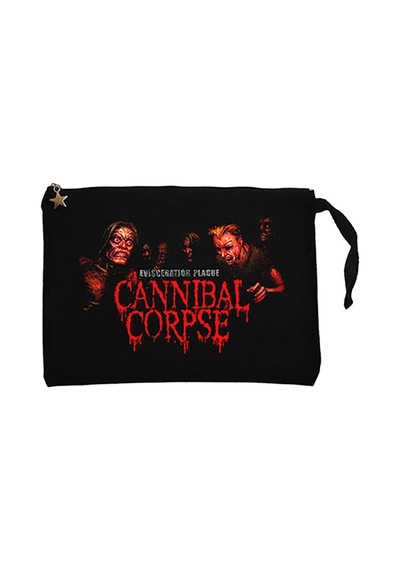 Cannibal Corpse Evisceration  Siyah Clutch Cüzdan / El Çantası Siyah